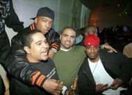 Irv Gotti, Ja Rule, Chris Gotti, and Harry O during Ashanti's 25th Birthday Surprise Party - Inside at Glo in New York City, New York, United States. (Photo by Johnny Nunez/WireImage)